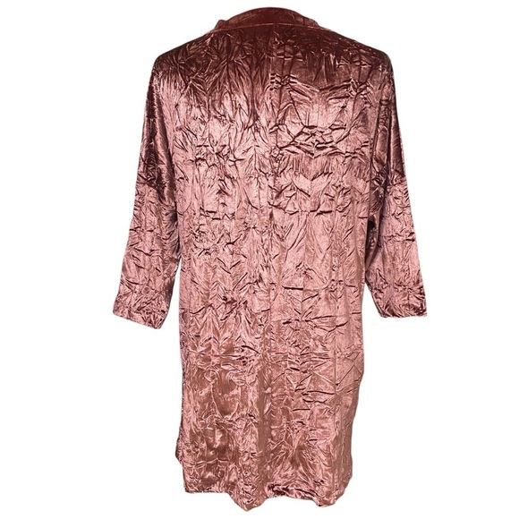 Zara Dusty Rose Crushed Velvet Mini Dress Whimsigoth 90s Retro Size Small - Picture 6 of 8